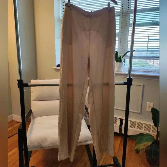 NWOT/Zara-Pinstripe satin trousers - Picture 3 of 8